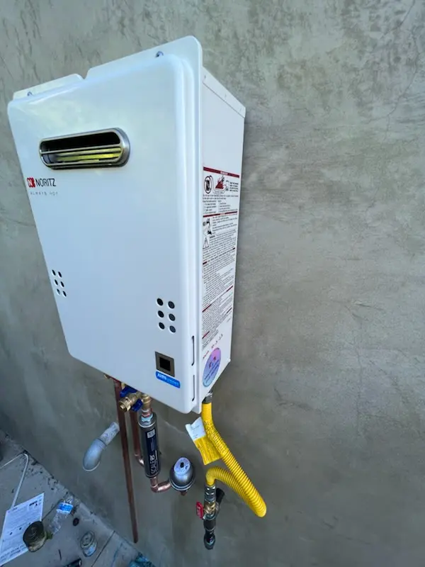 Tankless water heater installation for White Tail homes