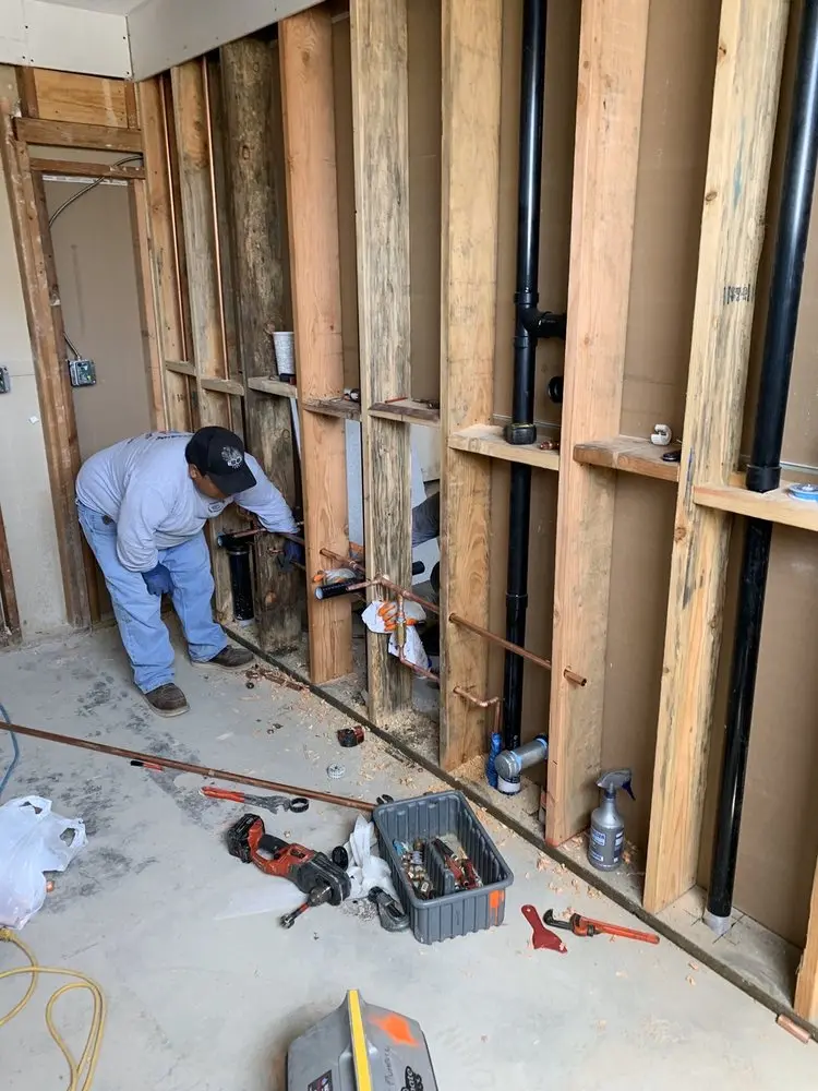 Commercial rough-in plumbing for Gas Line Repair in White Tail
